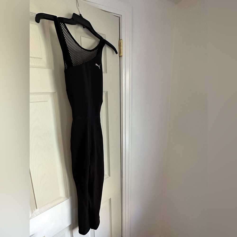 Puma Black Jumpsuit with Mesh Detail - Picture 2 of 9